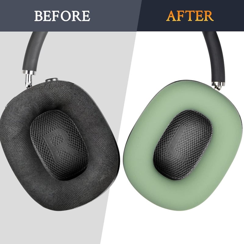 SoloWIT Sweat Proof Silicone Ear Cover for AirPods Max, Comfortable Fit for Gym Exercise, Easy to Clean, No Sound Quality Loss - Green - Image 4